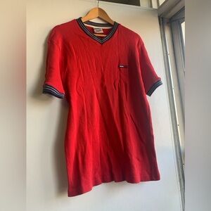 Vintage Mens Tommy Jeans Ribbed T-Shirt size Large